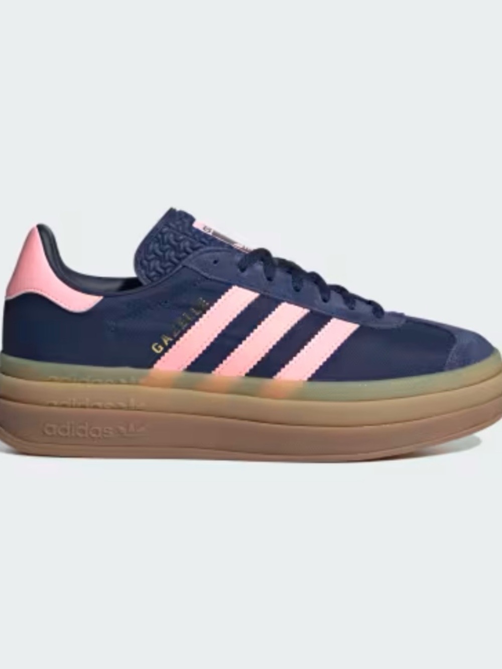 adidas Women's Navy with Light Pink Platform Sneakers